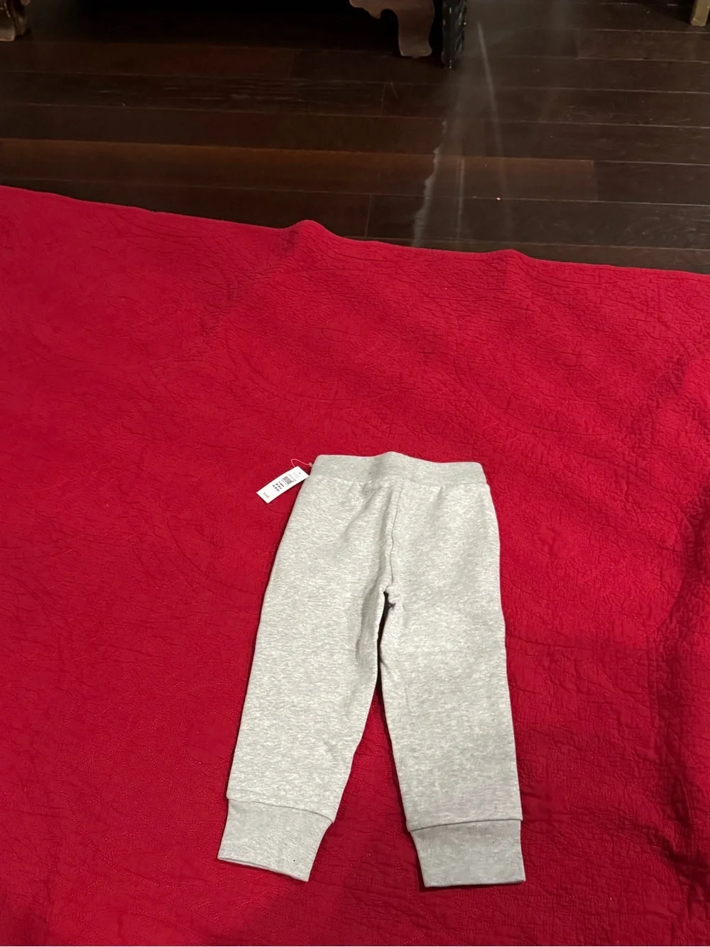 GAP Light Gray Toddler Zip Hoodie with Navy Logo
